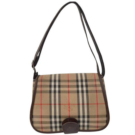 Vintage 90s Burberry Tan Brown Nova Check Shoulder Bag