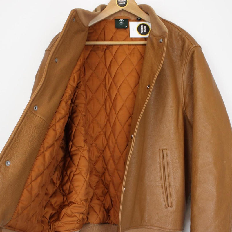 Kith for BMW Desert Brown Leather Bomber Jacket