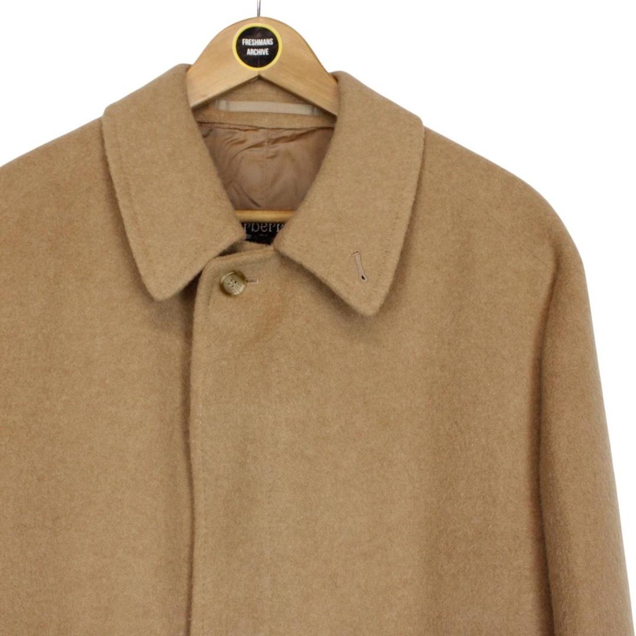 Vintage 90s Burberry Tan Brown Camelhair Overcoat