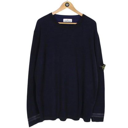 Stone Island SS 2019 Navy Blue Cotton Knit Jumper