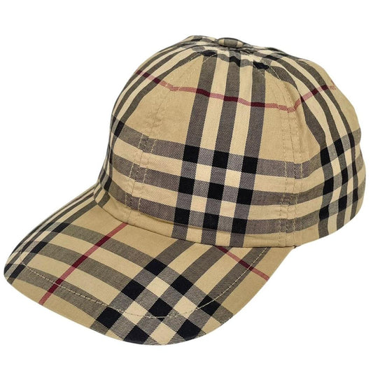 Vintage Burberry London Beige Nova Check Baseball Cap