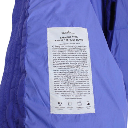 Stone Island AW 2021 Blue Garment Dyed Crinkle Reps NY Down Gilet / Bodywarmer
