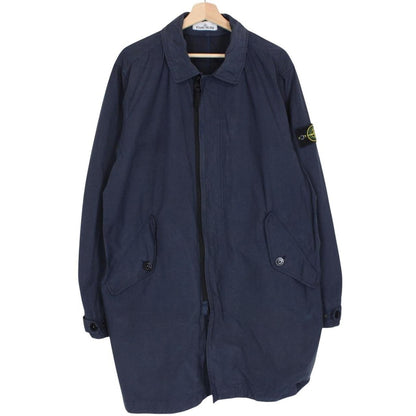 Stone Island SS 2017 Navy Blue Light Cotton Nylon Twill Mac Coat