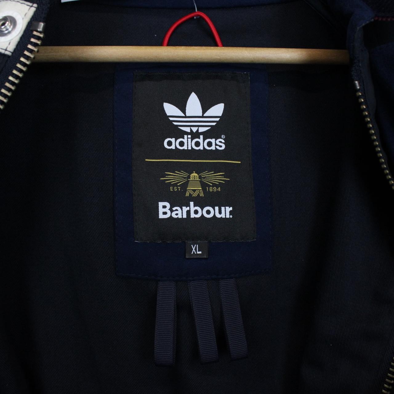 Adidas x Barbour Limited Edition Johbar Black and Blue Wax Jacket