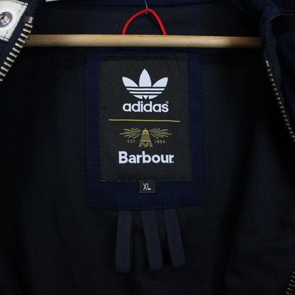 Adidas x Barbour Limited Edition Johbar Black and Blue Wax Jacket