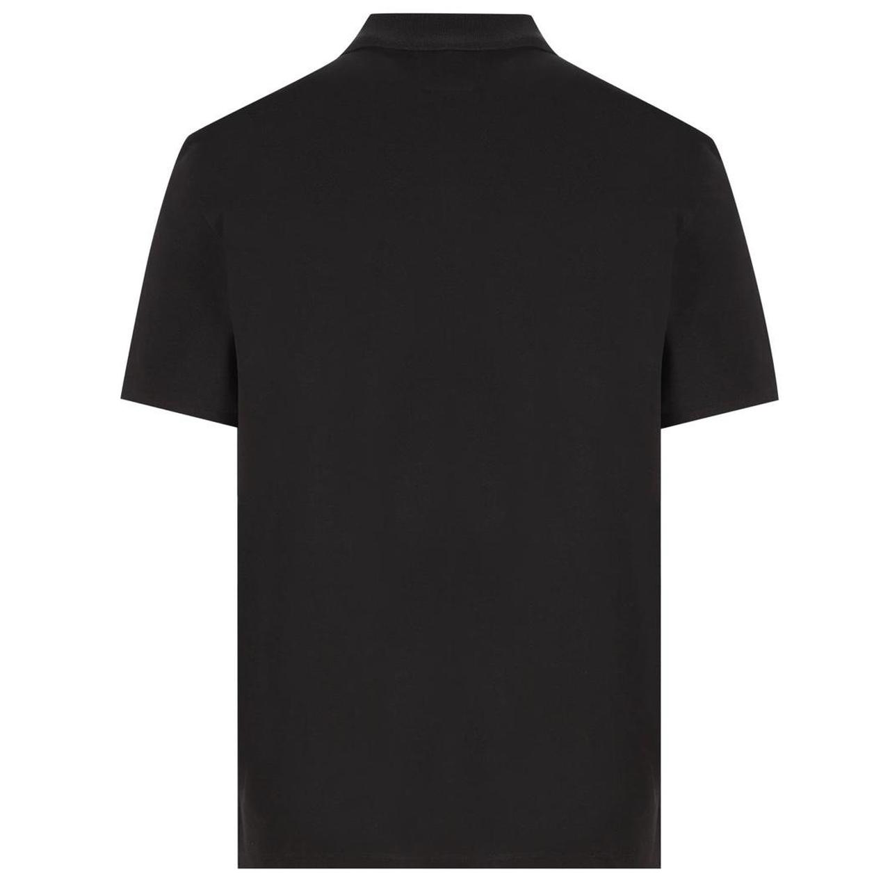 CP Company Black Stretch Cotton Piquet Polo Shirt