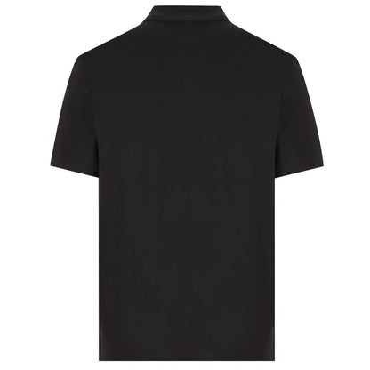 CP Company Black Stretch Cotton Piquet Polo Shirt
