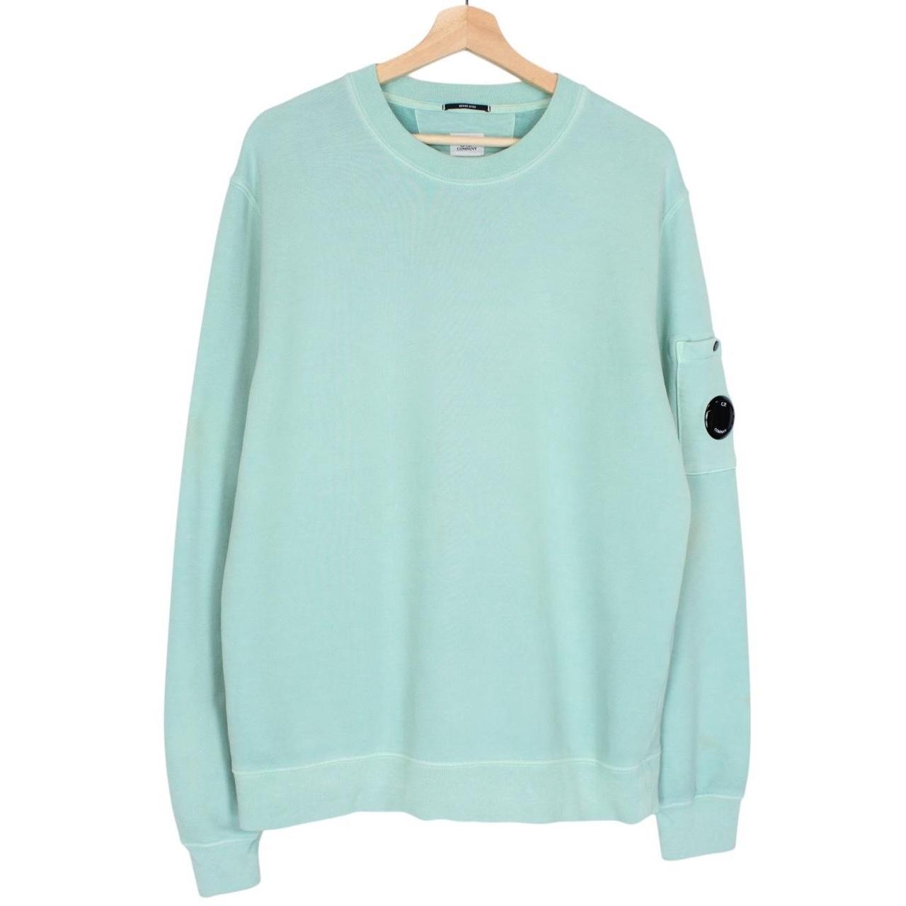 CP Company Green Resist Dyed Cotton Lens Sweatshirt Jumper