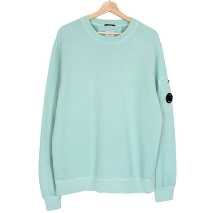 CP Company Green Resist Dyed Cotton Lens Sweatshirt Jumper