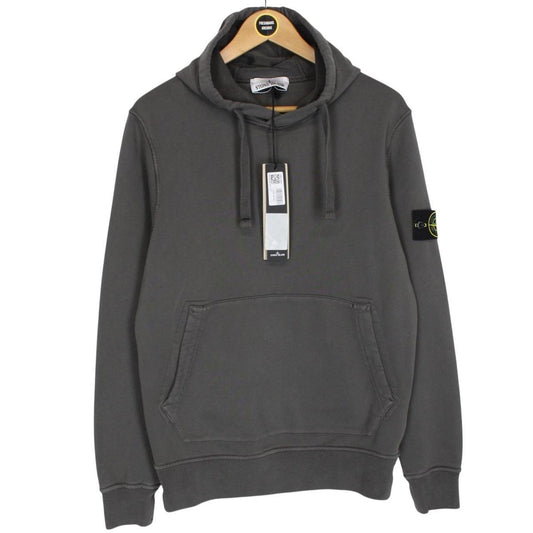 Stone Island Lead Grey Cotton Hoodie Jumper