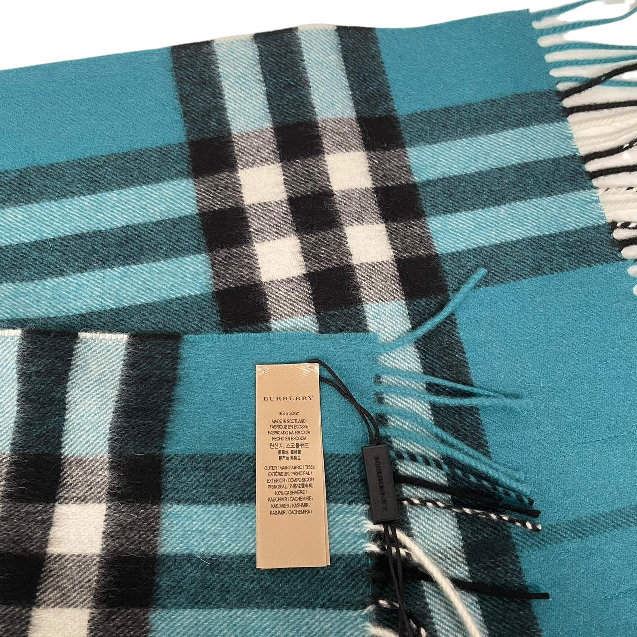 Burberry Green Nova Check Cashmere Scarf
