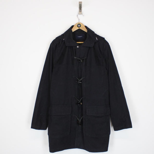 Burberry London Navy Blue Hooded Coat