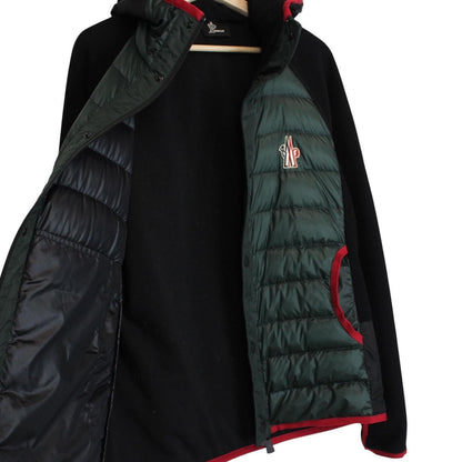 Moncler Green and Black Full Zip Down Maglia Cardigan Jacket