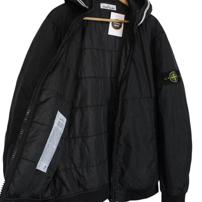 Stone Island AW 2020 Black Garment Dyed Crinkle Reps NY Primaloft Jacket