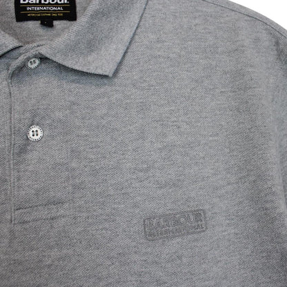 Barbour International Grey Short Sleeve Cotton Polo Shirt