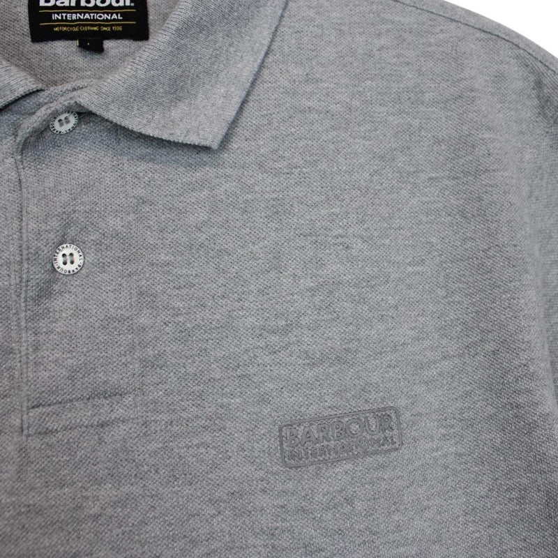 Barbour International Grey Short Sleeve Cotton Polo Shirt