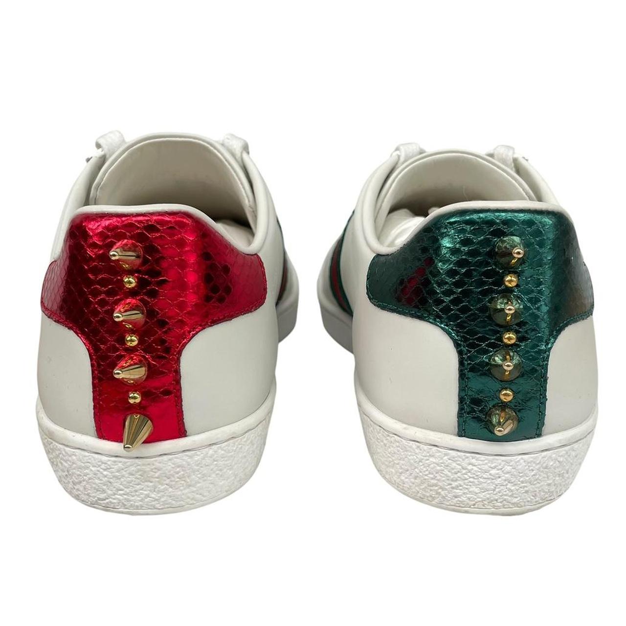Gucci Ace White Leather Pearl Studded Trainers