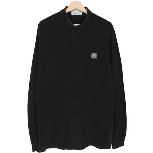 Stone Island AW 2015 Black Long Sleeve Compass Polo Shirt
