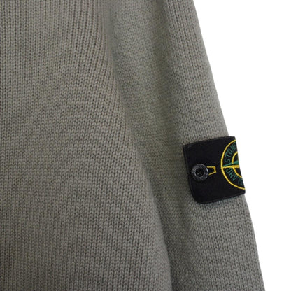 Vintage Stone Island AW 2002 Beige Virgin Wool Knit 1/4 Zip Jumper