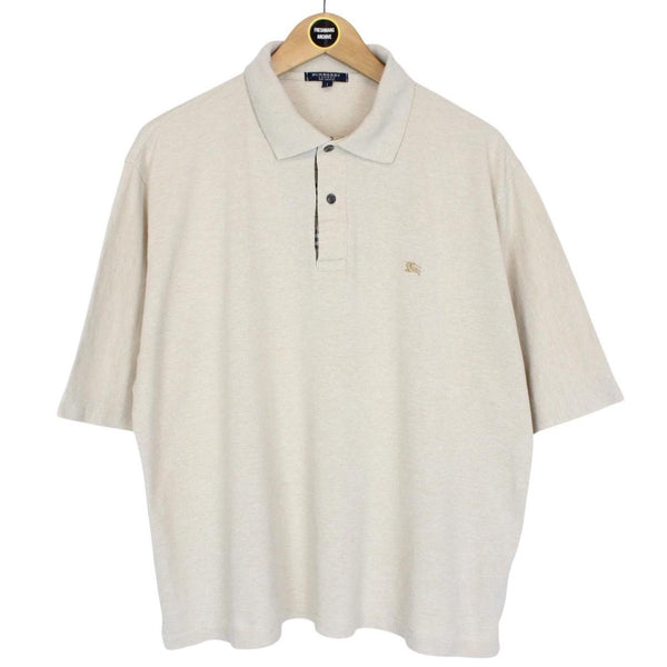 Burberry London Beige Short Sleeve Nova Check Cotton Polo Shirt