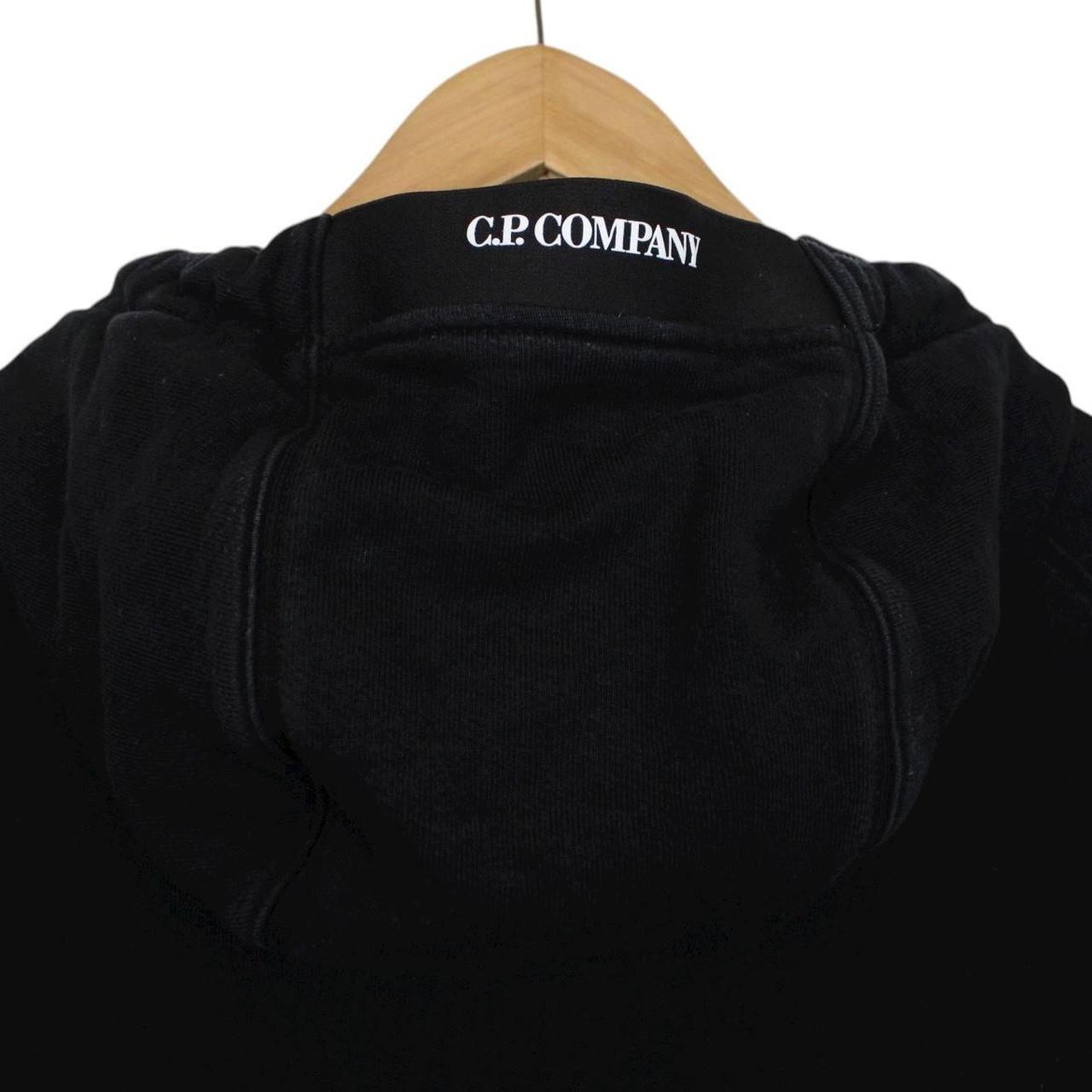 CP Company Black Cotton Lens Hoodie Jumper
