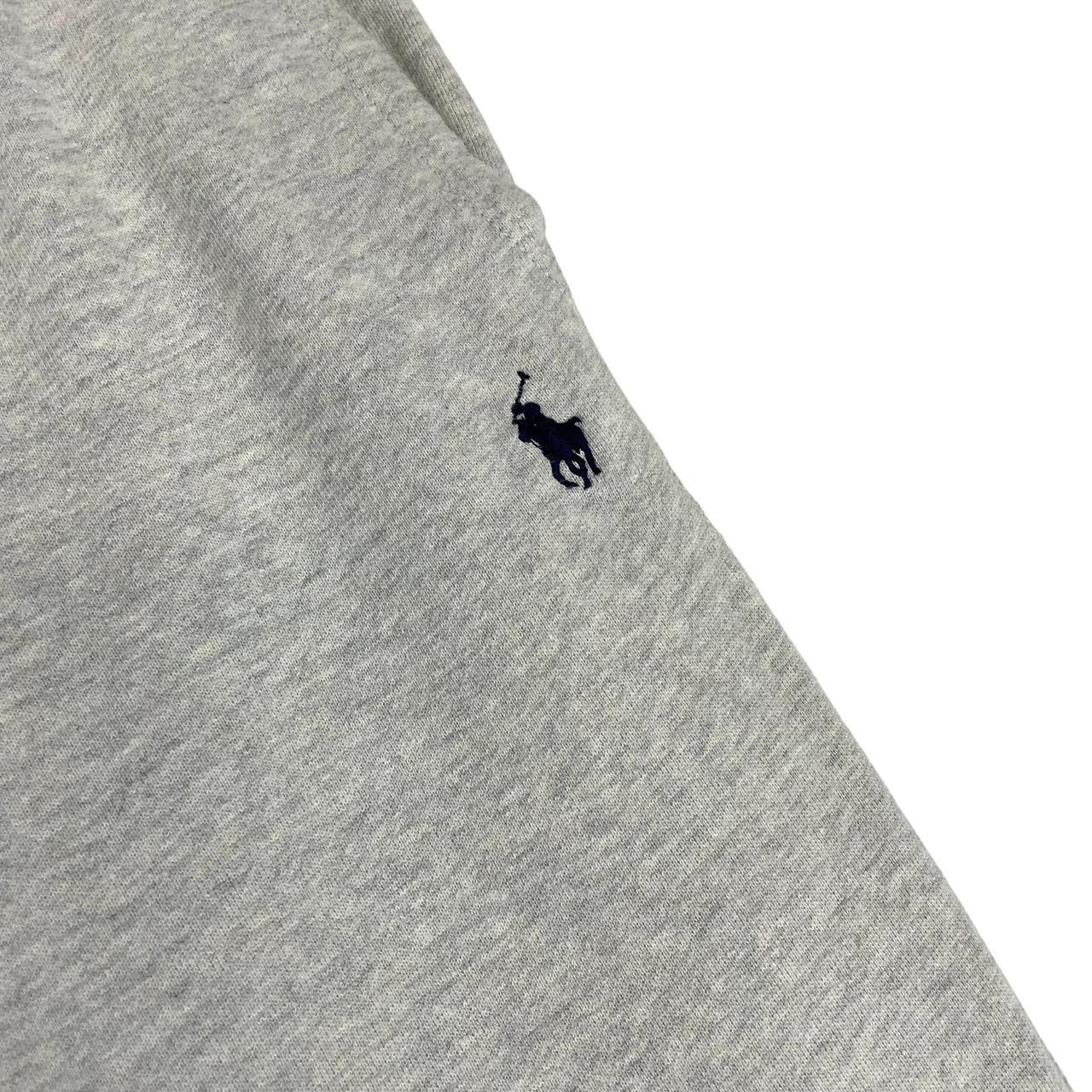 Polo Ralph Lauren grey joggers with embroidered logo and soft cotton material.