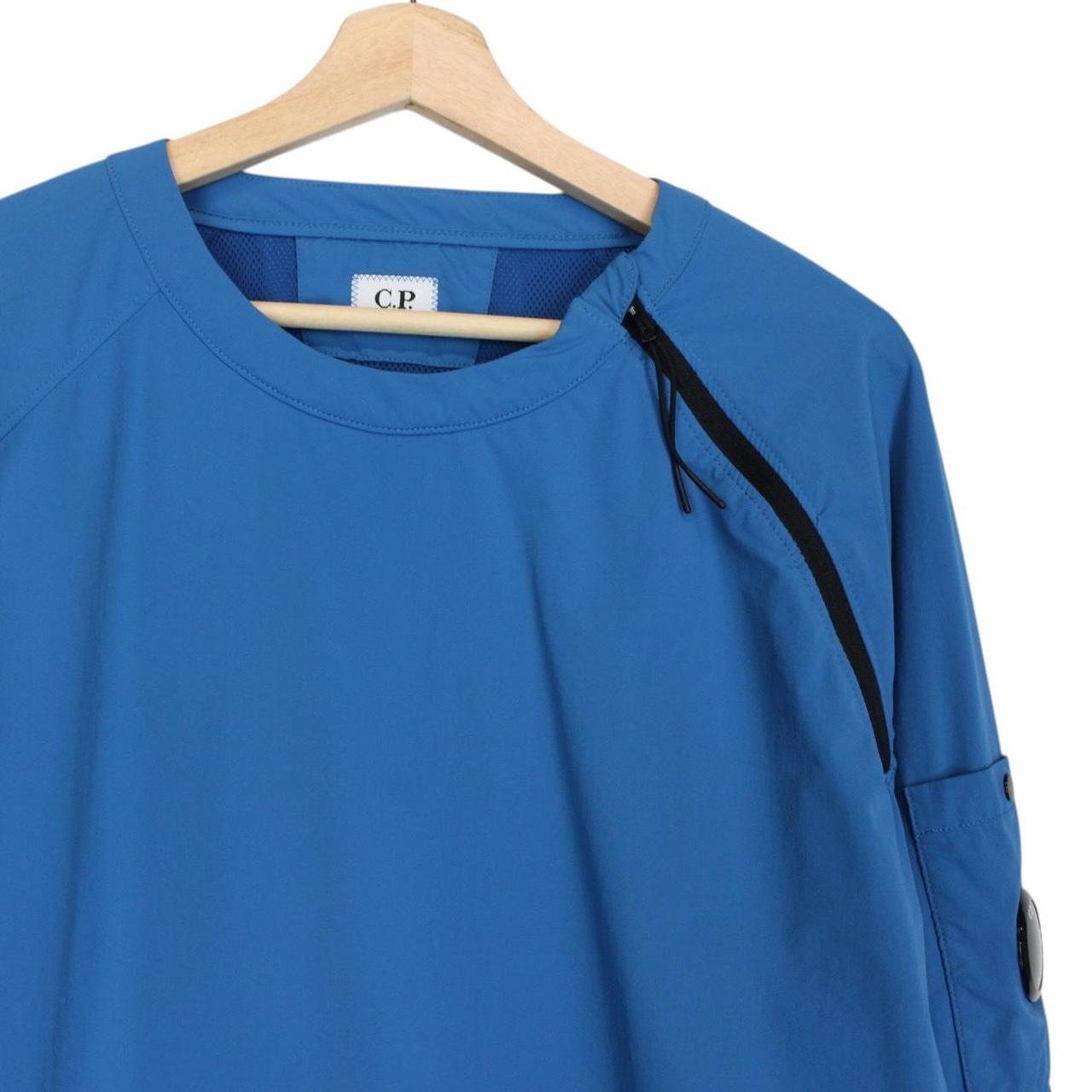 CP Company Blue Nylon Stretch Double Sweatshirt Jumper