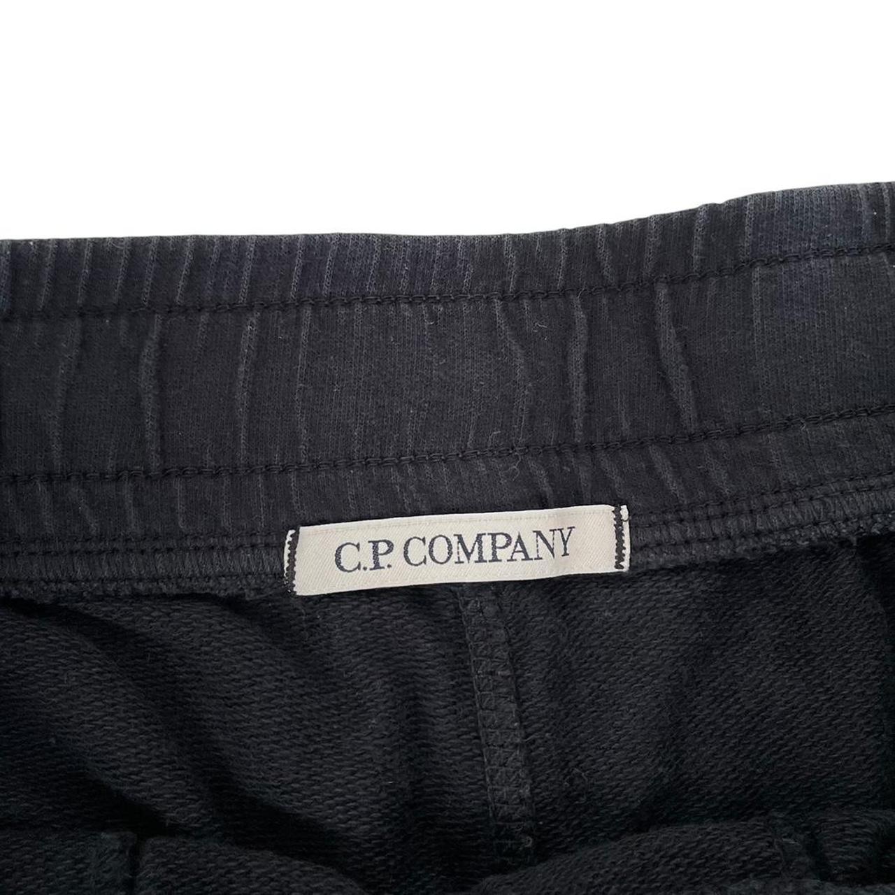 CP Company Navy Blue Cotton Micro Lens Fleece Jogger Shorts