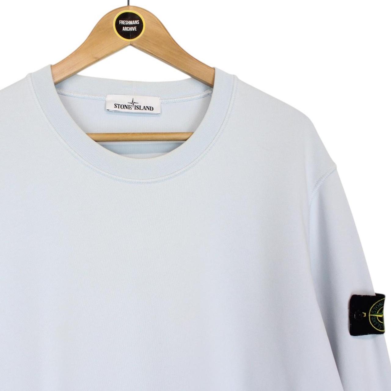 Stone Island SS 2021 Light Blue Cotton Sweatshirt Jumper