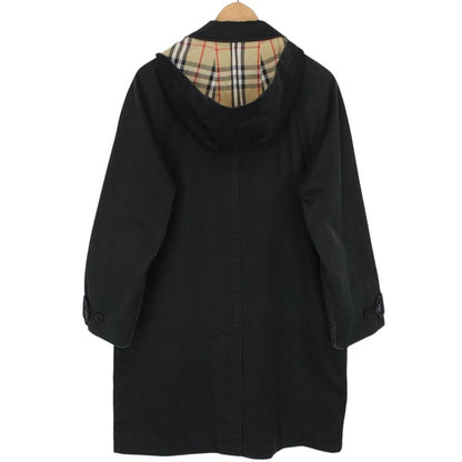 Burberry London Black Cotton Hooded Coat