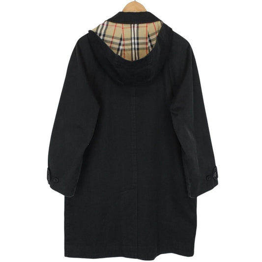 Burberry London Black Cotton Hooded Coat