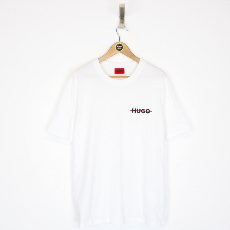 Hugo Boss White Drando Short Sleeve Cotton T-Shirt