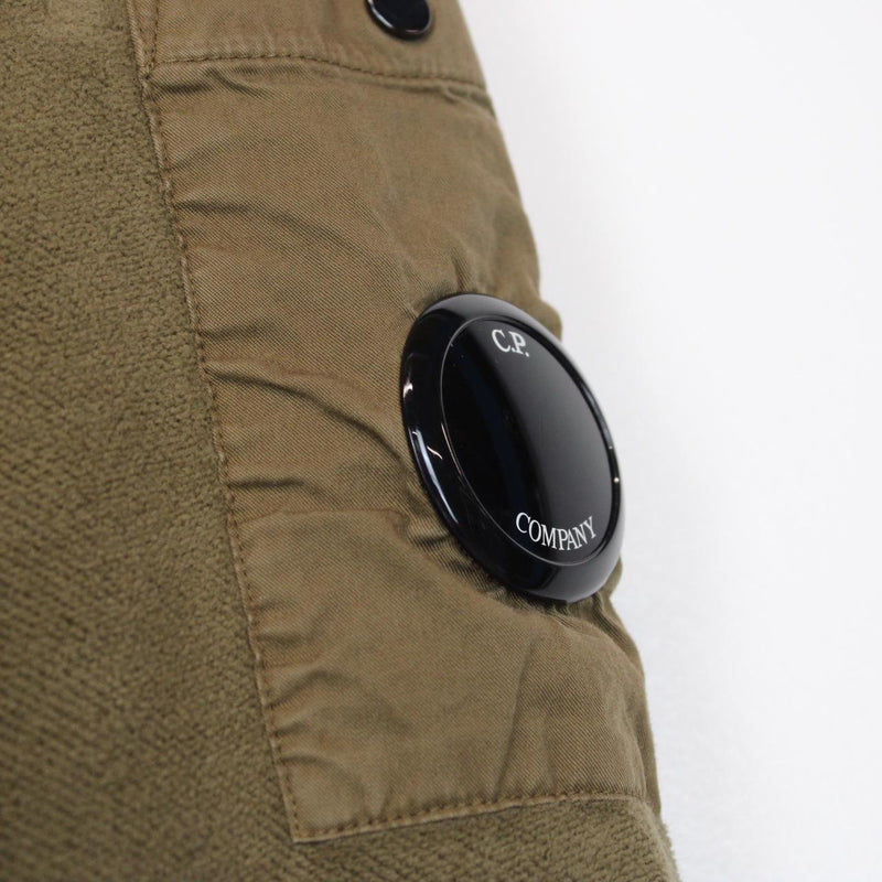 CP Company Khaki Brown Lens Malfilè Fleece Sweatshirt Jumper