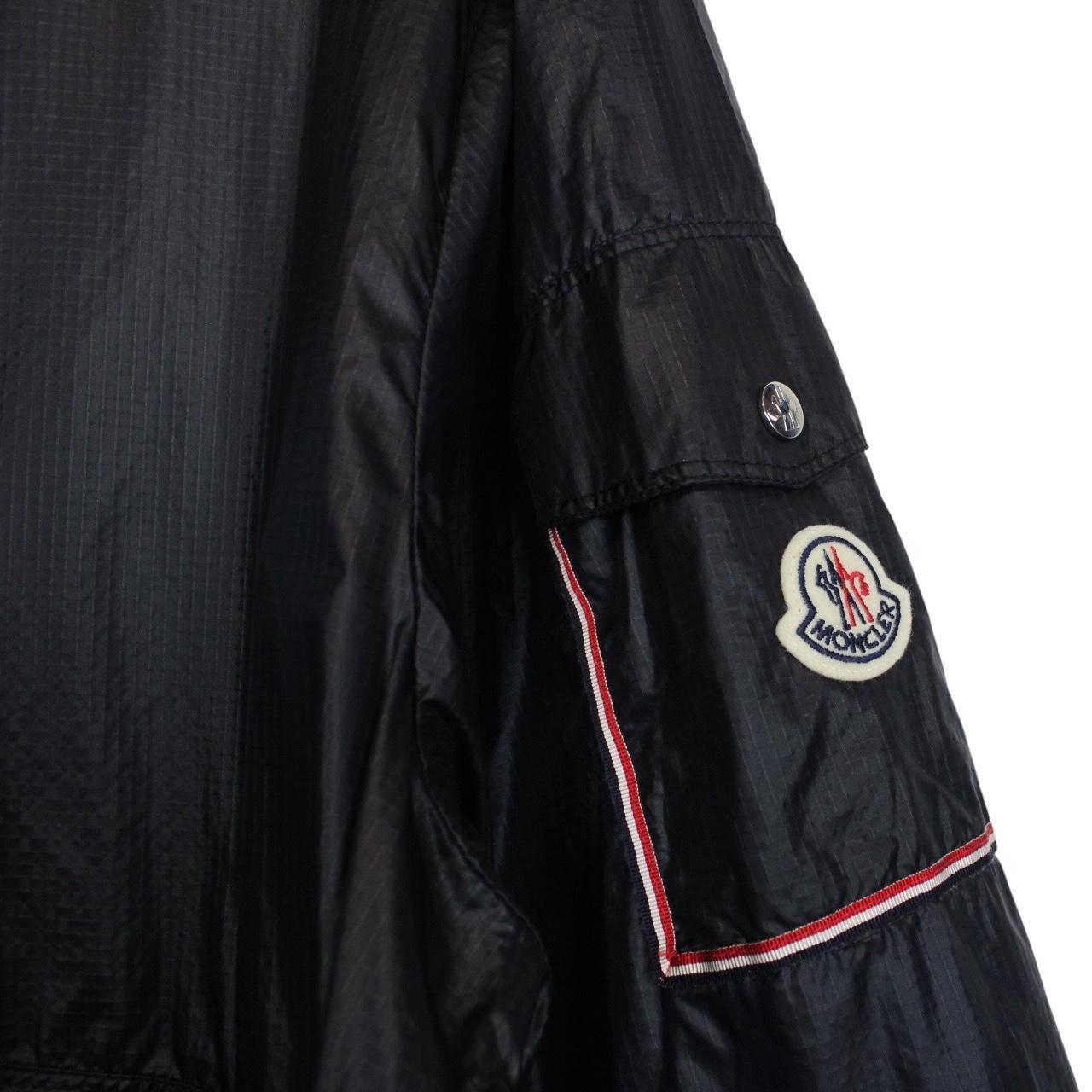 Moncler Ebizo Navy Blue Full Zip Reflective Logo Nylon Windbreaker Jacket