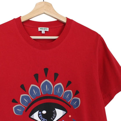 Kenzo Paris Red Eye Print Short Sleeve Cotton T-Shirt
