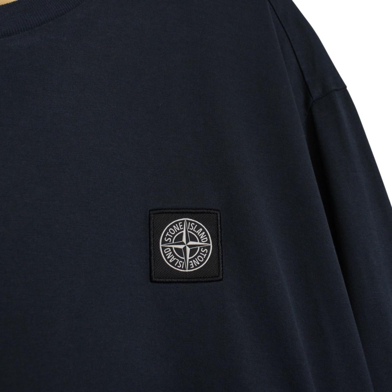 Stone Island AW 2022 Navy Blue Long Sleeve Compass T-Shirt