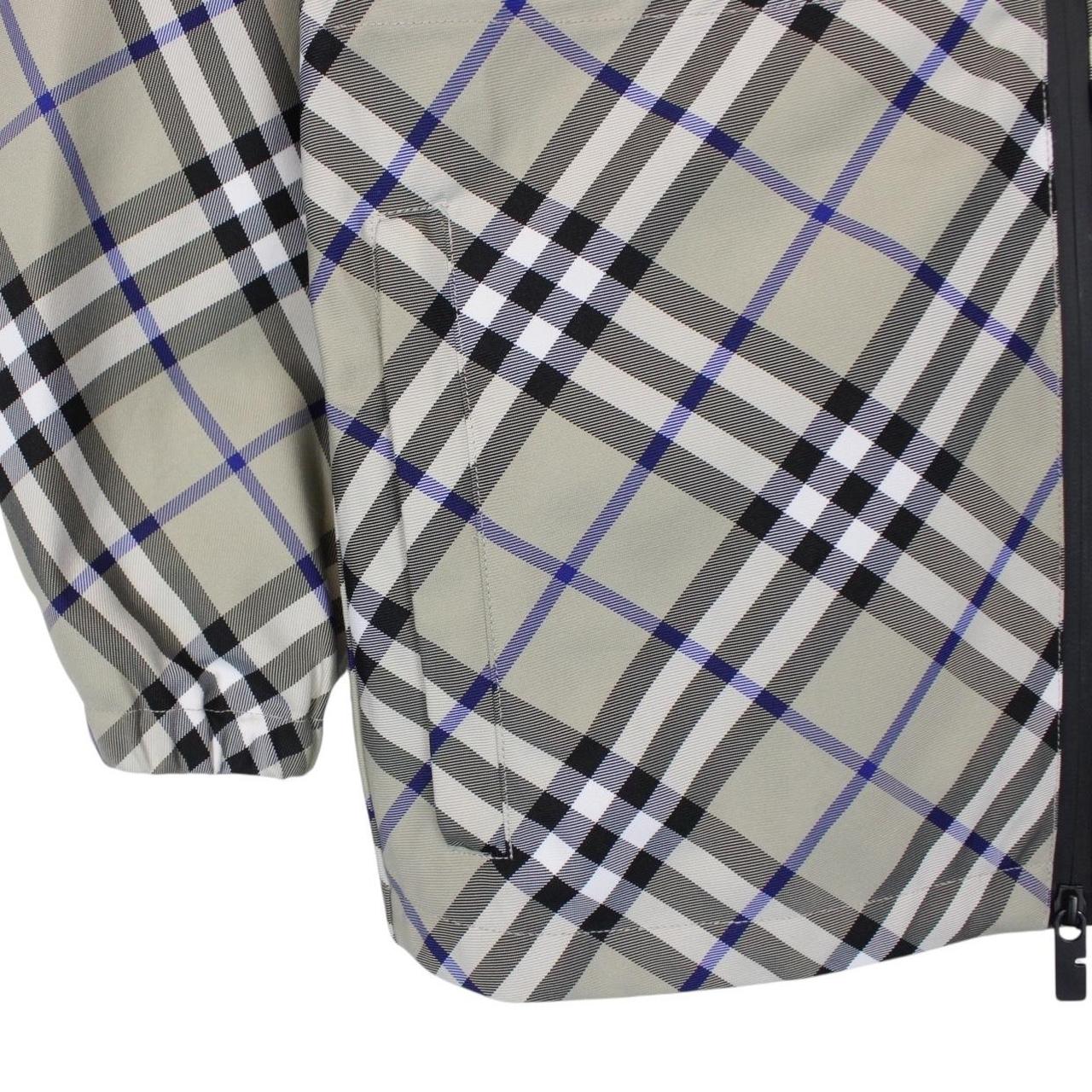 Burberry Grey Full Zip Nova Check Hooded Jacket