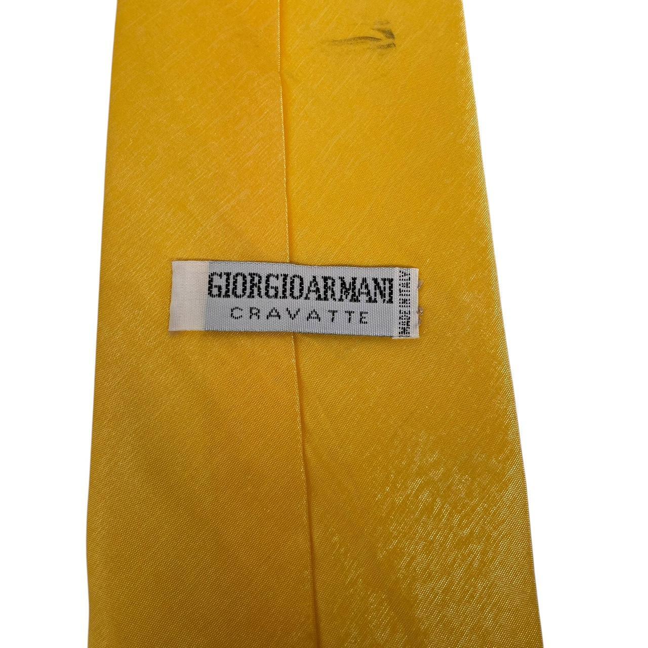 Vintage Giorgio Armani Yellow Silk Tie