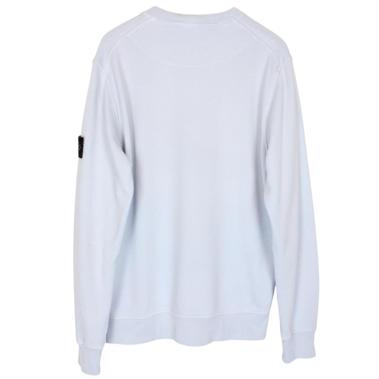 Stone Island SS 2024 Light Blue Cotton Sweatshirt Jumper