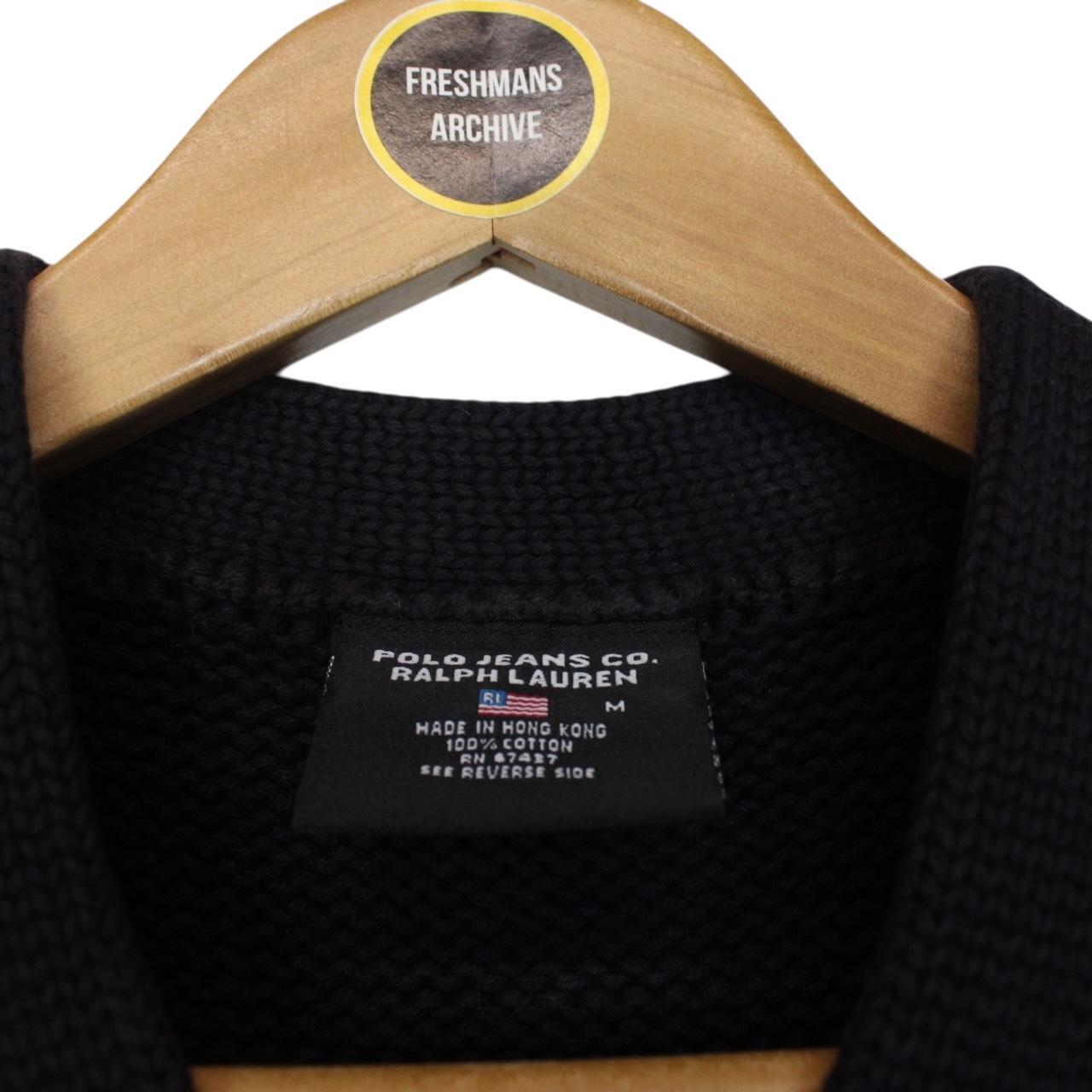 Vintage Ralph Lauren Polo Jeans Co Navy Blue Cotton Knit Sweater Vest