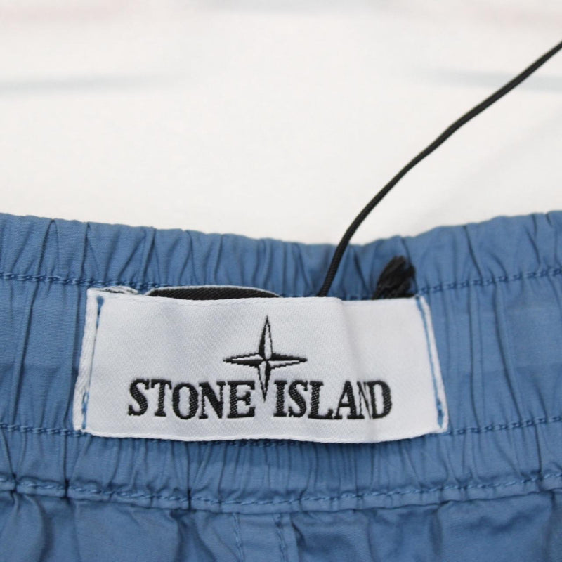 Stone Island SS 2022 Blue Bermuda Cotton Cargo Shorts