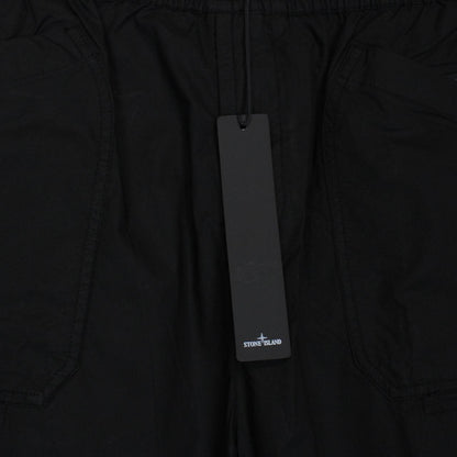 Stone Island SS 2022 Black Bermuda Cotton Cargo Shorts