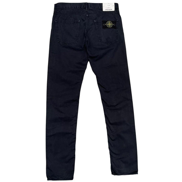 Stone Island AW 2017 Black Slim Fit Cotton Trousers