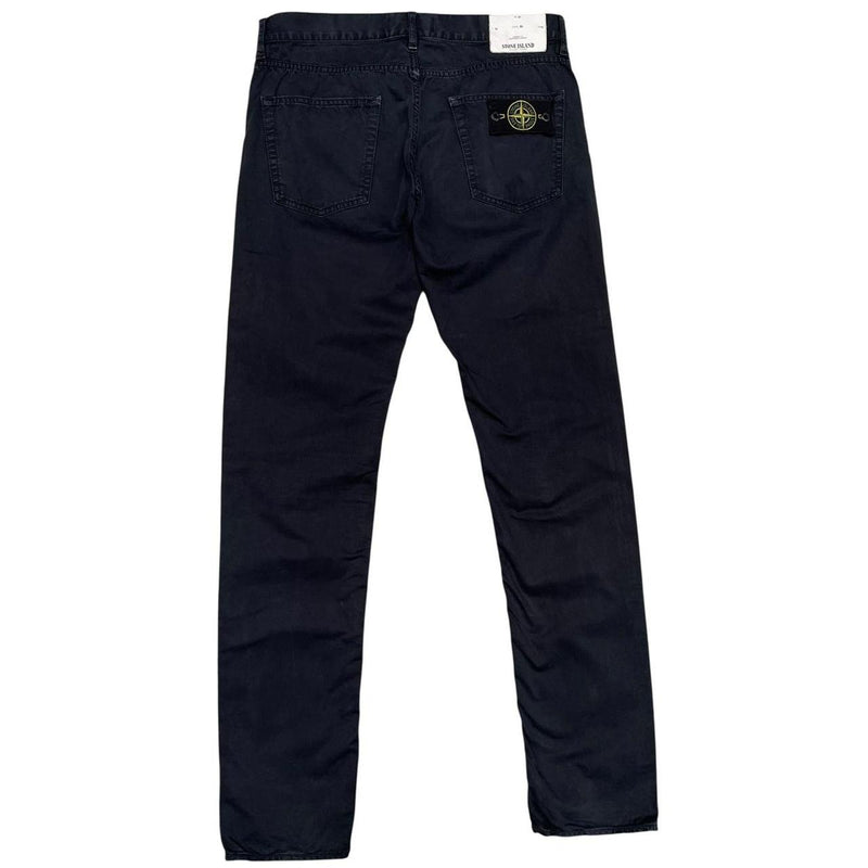 Stone Island AW 2017 Black Slim Fit Cotton Trousers