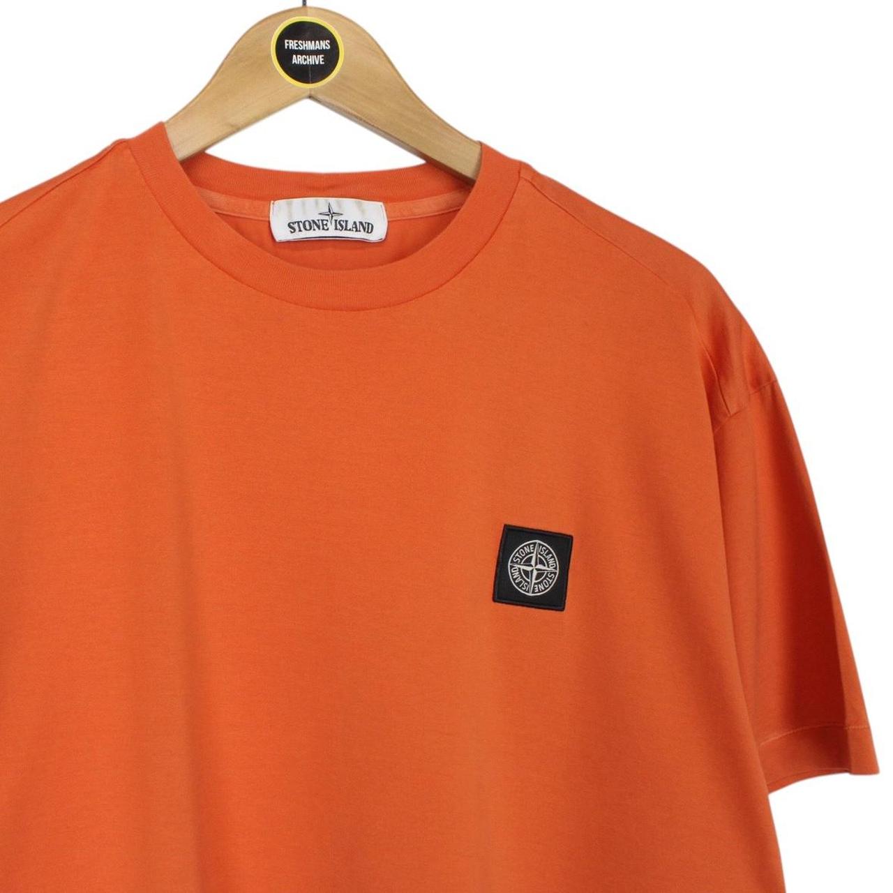 Stone Island AW 2019 Orange Short Sleeve Compass T-Shirt