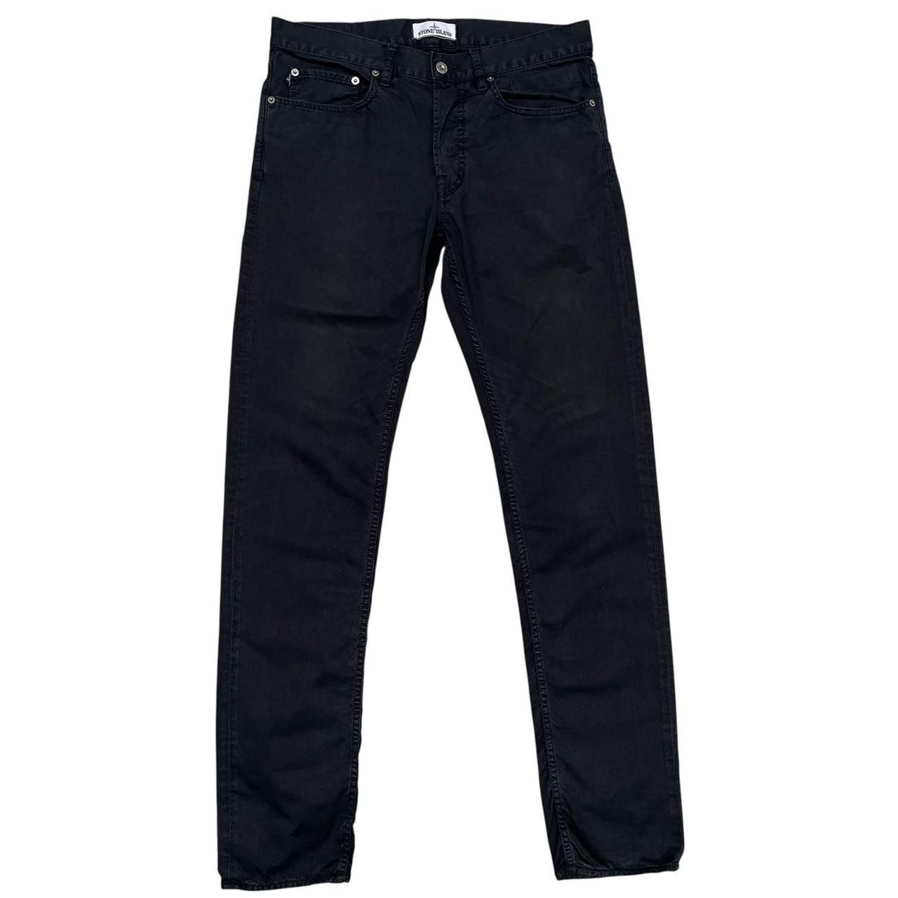 Stone Island AW 2017 Black Slim Fit Cotton Trousers