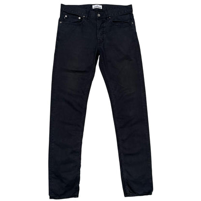 Stone Island AW 2017 Black Slim Fit Cotton Trousers