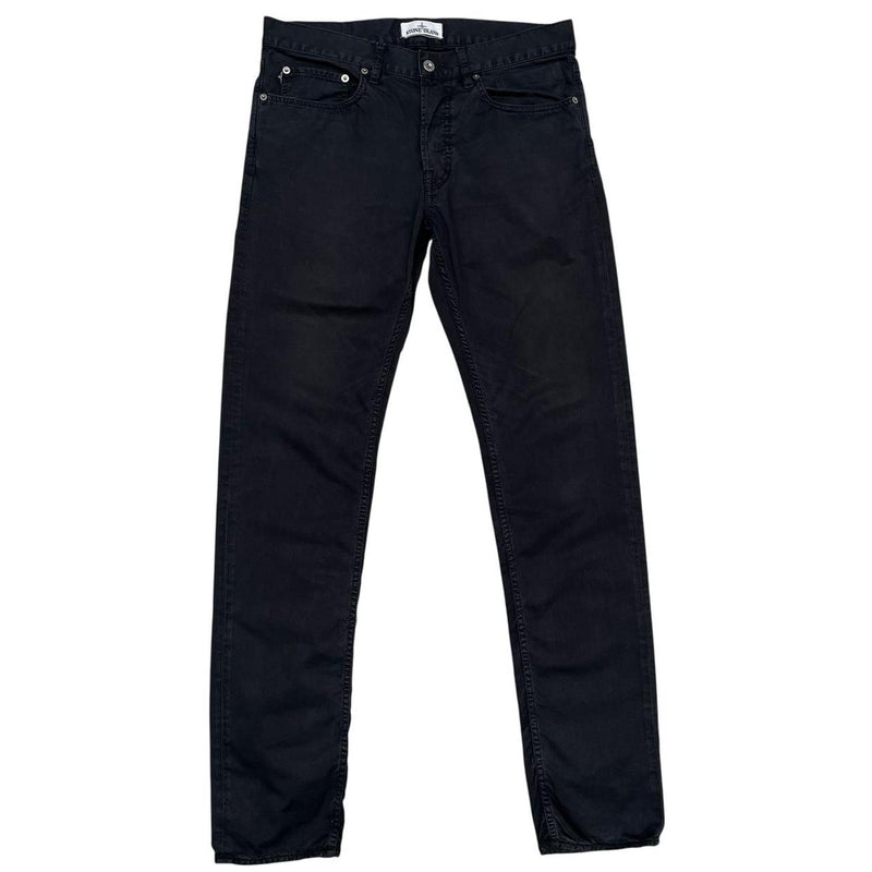 Stone Island AW 2017 Black Slim Fit Cotton Trousers