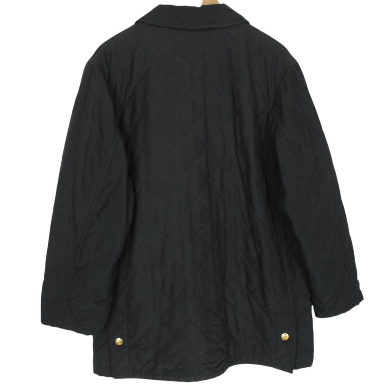 Vintage 90s Burberry Black Nova Check Lined Quilted Jacket