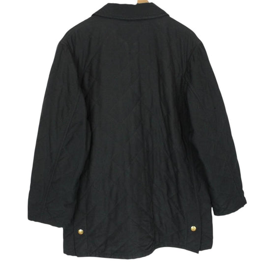 Vintage 90s Burberry Black Nova Check Lined Quilted Jacket